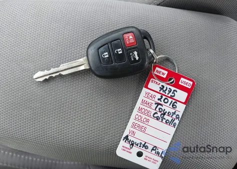 2016 Toyota Corolla Le z USA, uszkodzony, nr VIN 2T1BURHE1GC485119